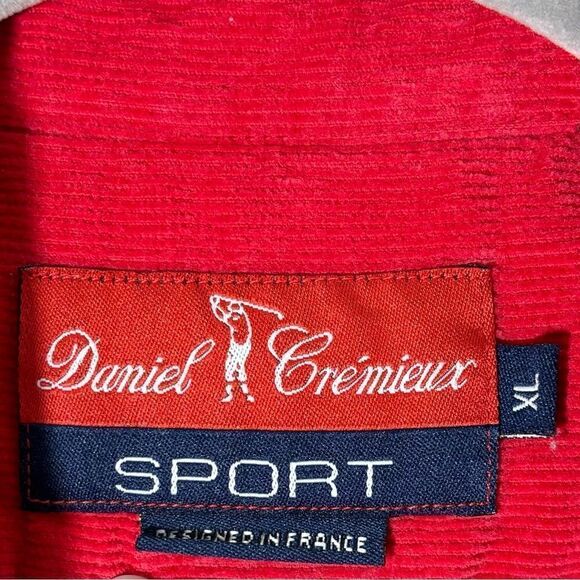 Daniel Cremieux 100% Cotton Red Dress Velvet Shirt Size XL - Picture 6 of 8